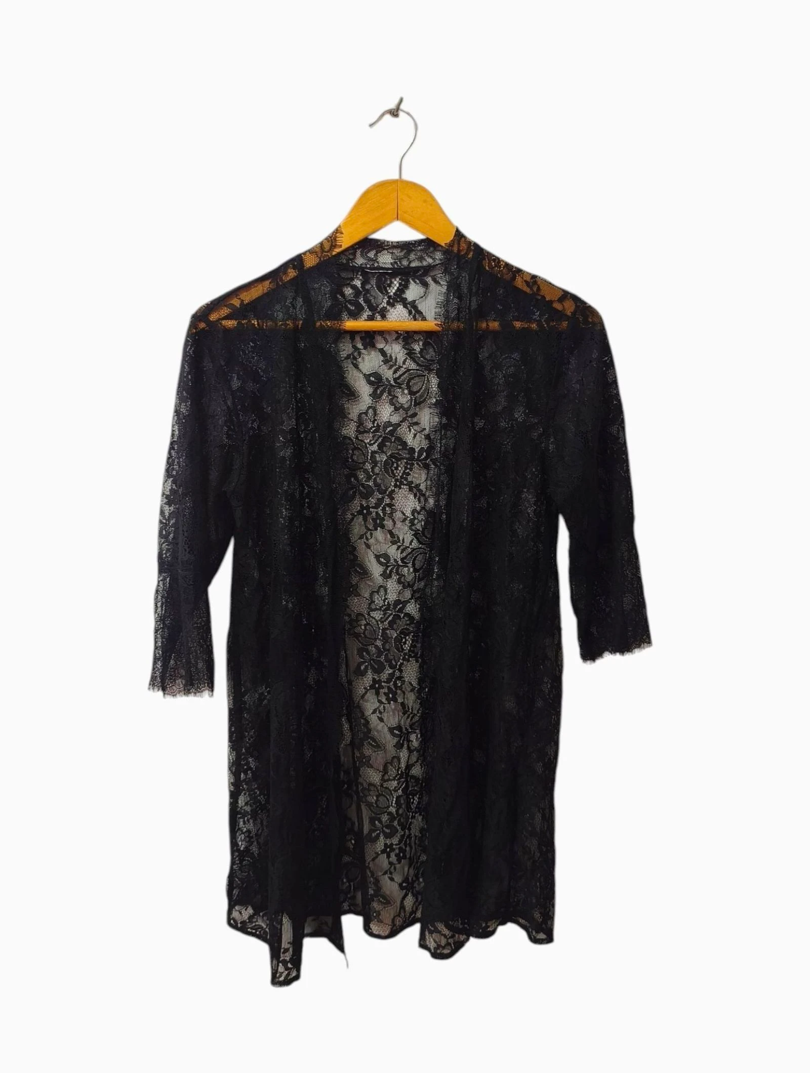 Caftán playero negro mujer Talla M-L
